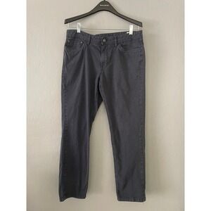 English Laundry Mens 34x30 Gray Micro Grid Straight Leg 5-Pocket Pants 1119710